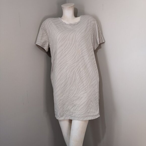 SMASH + TESS Sahara Tiger Everyday T-Shirt Dress L Made In Canada S+T - Picture 2 of 10
